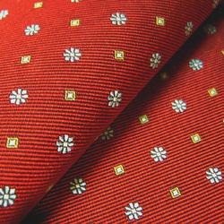 【受注制作】還暦のお祝いに～赤の花小紋ネクタイ 4枚目の画像