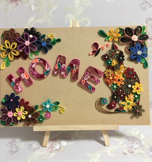 キツネのペーパークイリングアート キツネのペーパークイリングアート ペーパークイリング 立体