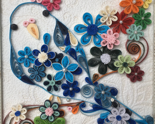 幸せの青い鳥〜ペーパークイリング フォトフレーム・写真立て Ralentir