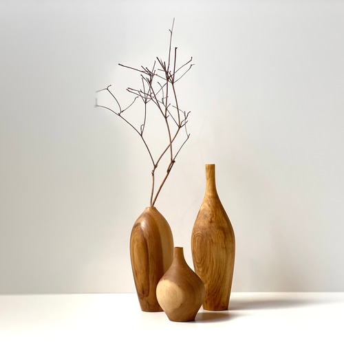 木製　花瓶　花器　3点セット 木製花瓶花器3点セット