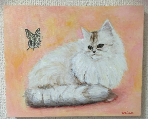 猫と蝶 1枚目の画像