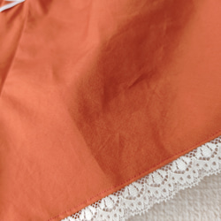 コットン♪ 落ち着いたオレンジのショートパンツ　ナイトウエア　ルームウエア　ランジェリー 5枚目の画像