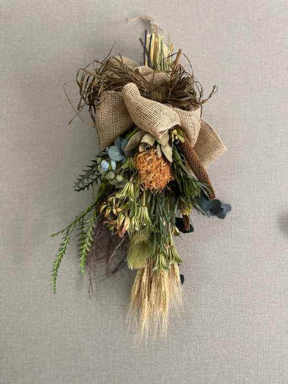 ドライフラワーナチュラルスワッグ❁