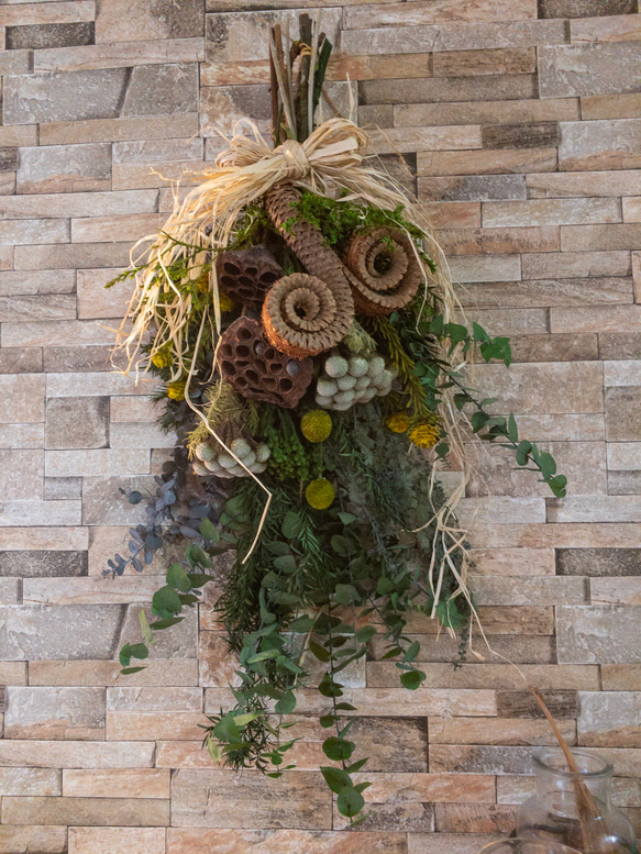 夏っぽ涼しげなボタニカルスワッグ♡ 夏っぽ涼しげなボタニカルスワッグ♡ ボタニカルスワッグ（ドライ