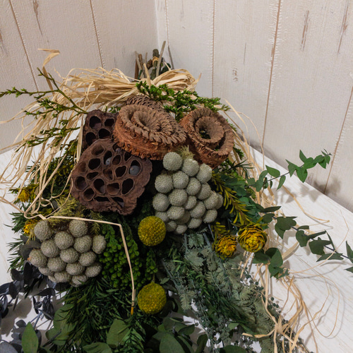 蘇轍とバンクシアのボタニカルスワッグ♡ 蘇轍とバンクシアの