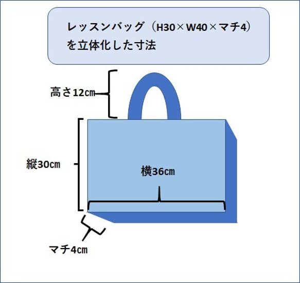 【特別価格】【送料\185】『サッカー×ブルー』レッスンバッグ・絵本袋　入園入学【合計7000円以上送料無料】 8枚目の画像