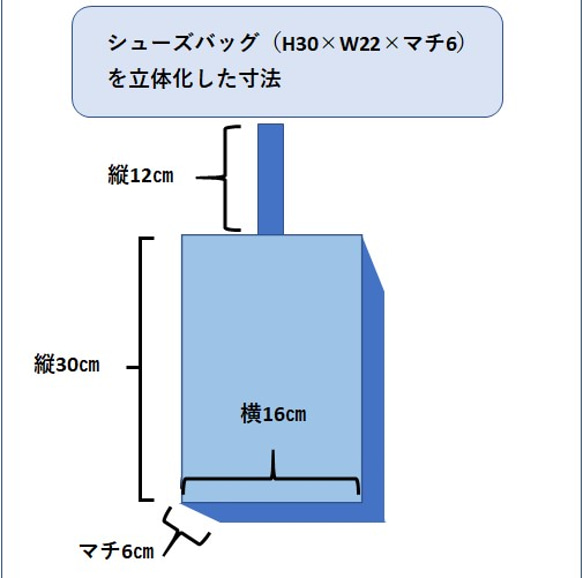 【特別価格】『苺パッチワーク×アイリス』シューズバッグ　入園入学【合計7000円以上送料無料】 7枚目の画像