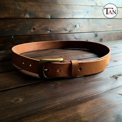 栃木レザーで作ったヌメ革のベルト】 牛革 レザー 本革 シンプル