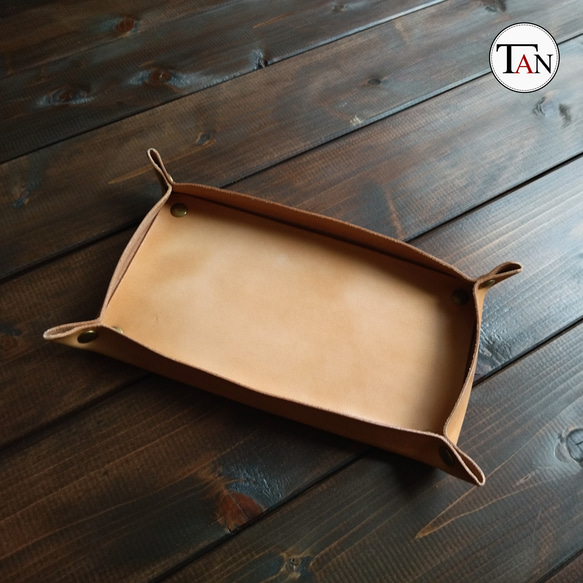 栃木レザーで作ったヌメ革の会計トレー】 牛革 レザー 本革 キャッシュ