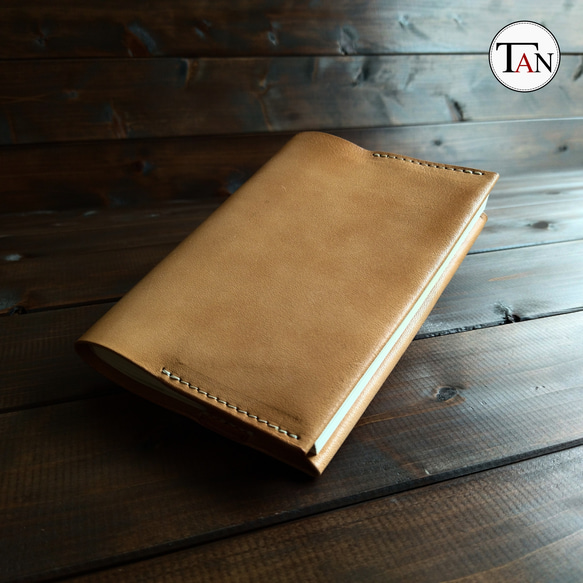 栃木レザーで作ったヌメ革のブックカバー】文庫本サイズ 牛革 レザー  