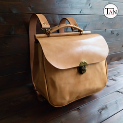 栃木レザーで作ったヌメ革のリュック】 牛革 レザー 本革 シンプル