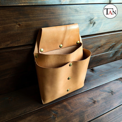 栃木レザーで作ったヌメ革のベルトポーチ】 牛革 レザー 本革 小物入れ