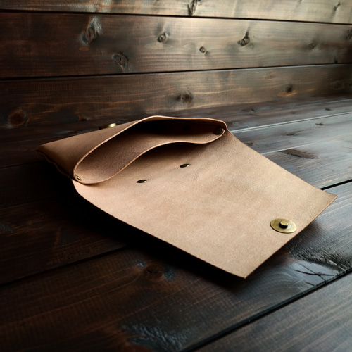 栃木レザーで作ったヌメ革のウエストポーチ】 牛革 レザー 本革