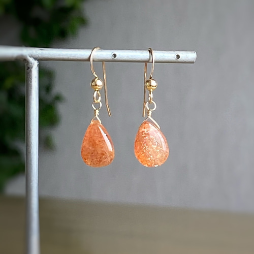 みや♡14kgf 夜光貝《drop》 14kgf ピアス (イヤリング変更可） ピアス