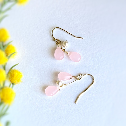 14kgf 桜の花びらピアス/イヤリング ピアス（フック・チェーン