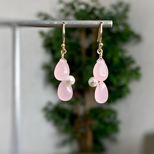 14kgf 桜の花びらピアス/イヤリング ピアス（フック・チェーン