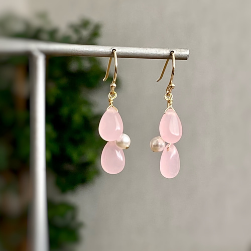 14kgf 桜の花びらピアス/イヤリング ピアス（フック・チェーン