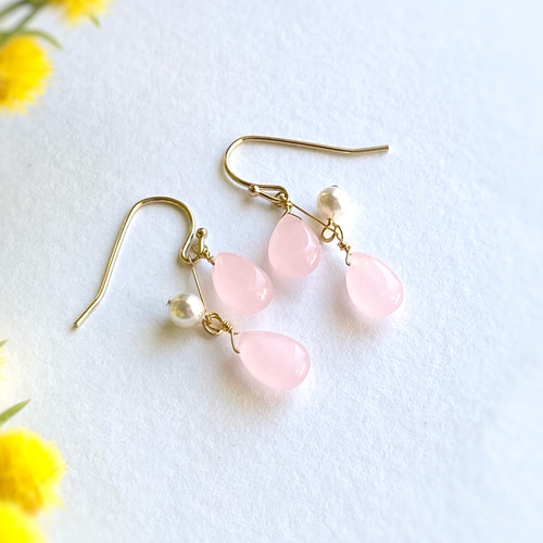 14kgf 桜の花びらピアス/イヤリング ピアス（フック・チェーン