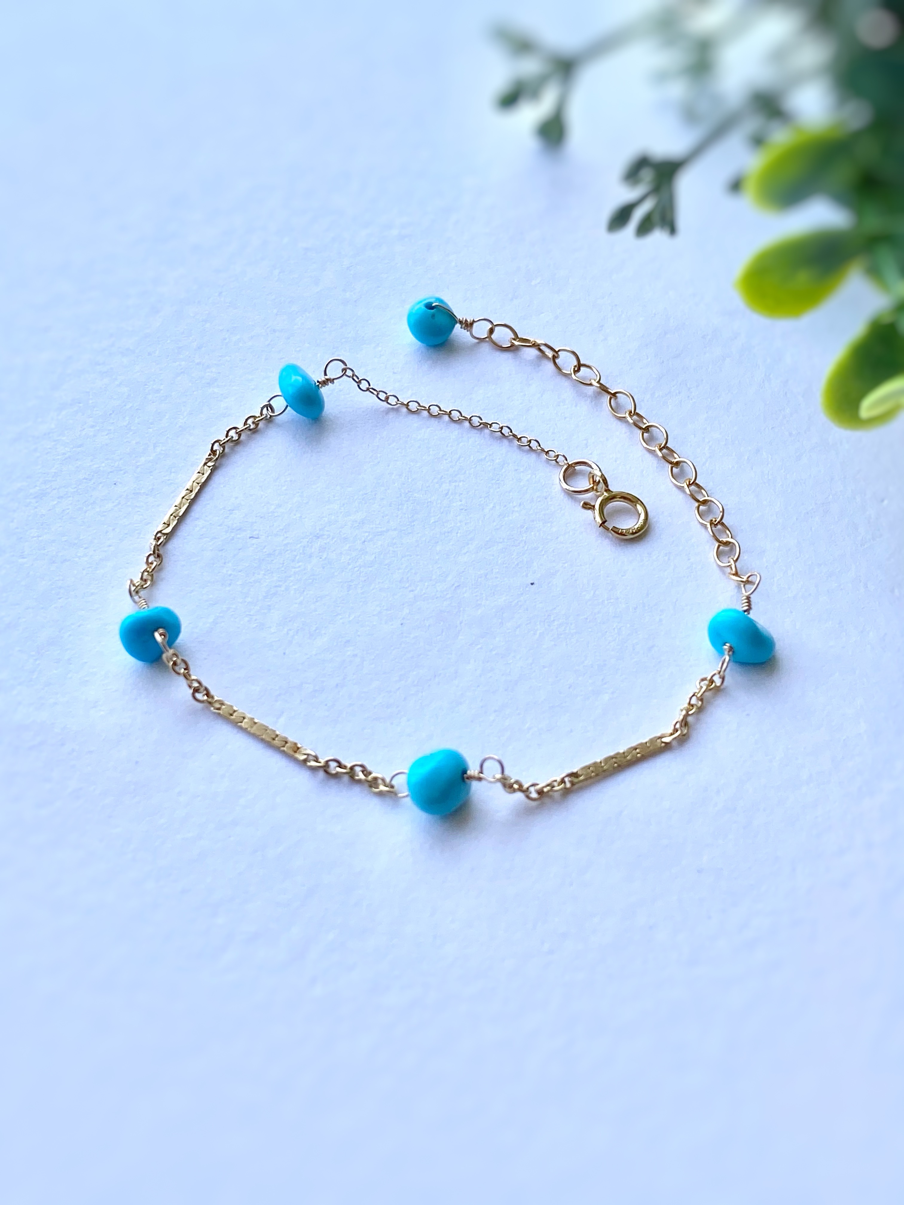 14kgf Sleeping Beauty Station bracelet 12月誕生石