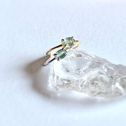グリーンカイヤナイトの指輪 宝石質AAA/sv925  フリーサイズ 2枚目の画像