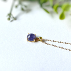 Tanzanite necklace 8mm 14kgf December birthstone 宝石質 3枚目の画像