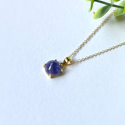 Tanzanite necklace 8mm 14kgf December birthstone 宝石質 1枚目の画像