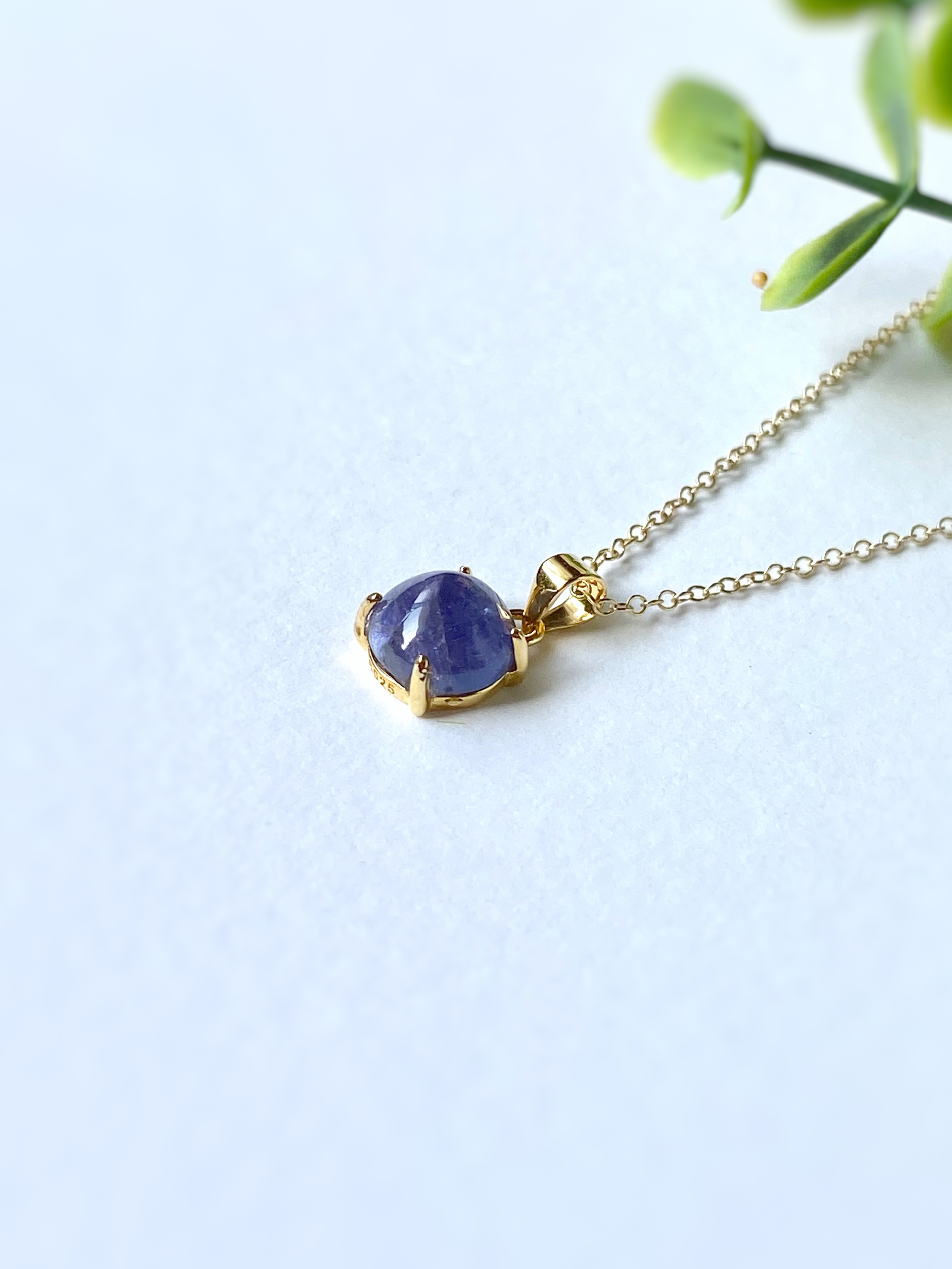 Tanzanite necklace 8mm 14kgf December birthstone 宝石質