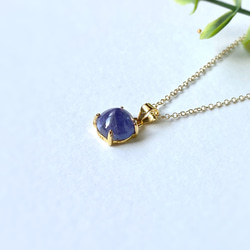 Tanzanite necklace 8mm 14kgf December birthstone 宝石質 5枚目の画像