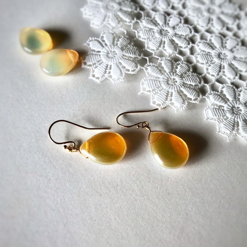 ♡フレンチラベンダーピアス♡14kgfピアス(イヤリング変更可) ♡フレンチラベンダーピアス♡14kgfピアス(イヤリング変更可