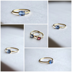 再販♡ カイヤナイトの指輪 宝石質AAA- /sv925  18KGP　14kgfへ変更可能 10枚目の画像