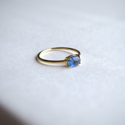 再販♡ カイヤナイトの指輪 宝石質AAA- /sv925  18KGP　14kgfへ変更可能 1枚目の画像
