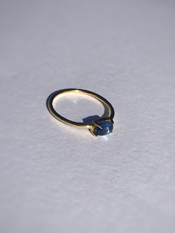 再販♡ カイヤナイトの指輪 宝石質AAA- /sv925  18KGP　14kgfへ変更可能 5枚目の画像
