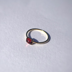 再販♡ モザンビークガーネットの指輪 宝石質AAA－ /sv925  14kgfへ変更可能 4枚目の画像