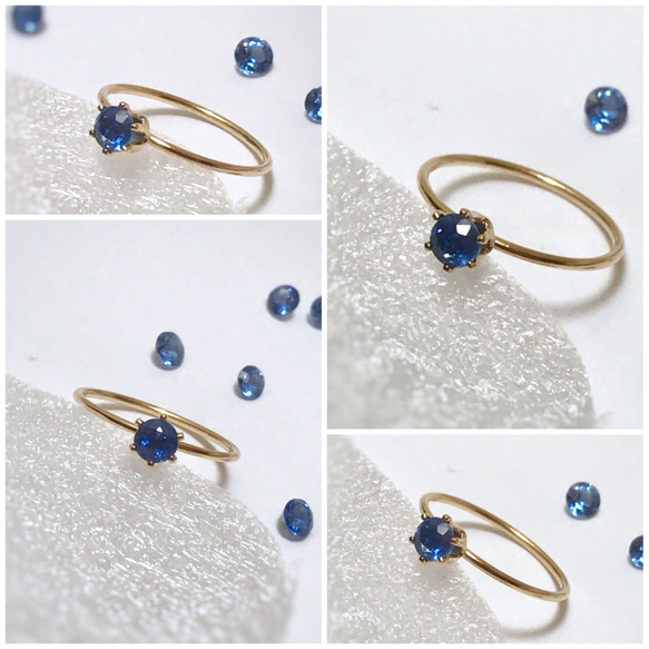 特集掲載♡ 14kgf 宝石質 カイヤナイト AAAの指輪  〜晴れやかブルー2020〜 4枚目の画像