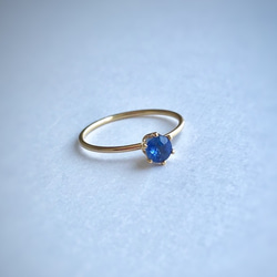 特集掲載♡ 14kgf 宝石質 カイヤナイト AAAの指輪  〜晴れやかブルー2020〜 6枚目の画像