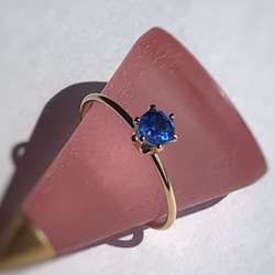 特集掲載♡ 14kgf 宝石質 カイヤナイト AAAの指輪  〜晴れやかブルー2020〜 7枚目の画像