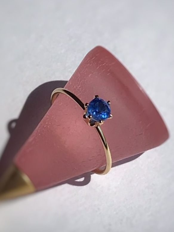 特集掲載♡ 14kgf 宝石質 カイヤナイト AAAの指輪  〜晴れやかブルー2020〜 7枚目の画像