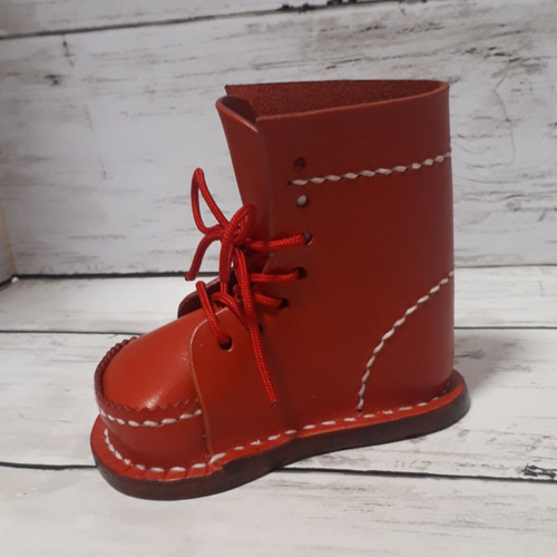 受注製作] 革 靴 ペン立て ペンケース 手作り工房 通販 10181375