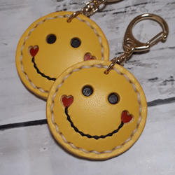 ネーム入りニコちゃんキーホルダー キーホルダー ぽんず店長のアトリエ