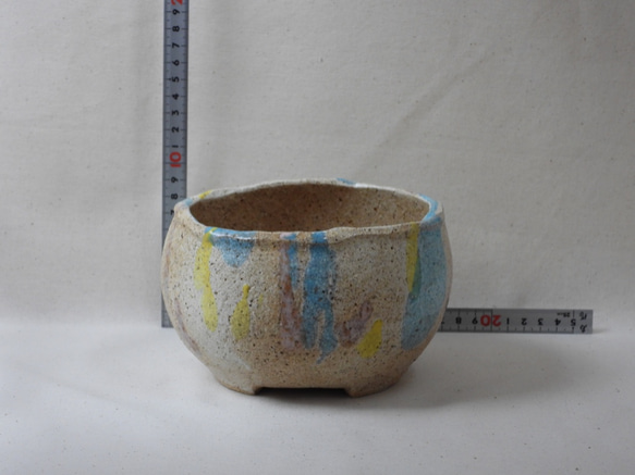 砂紋彩色陶瓷花盆 第9張的照片