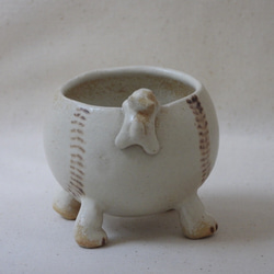 野球ワンコボウル(茶) 4枚目の画像