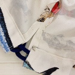 送料無料！受注製作　体操服袋(お着替え袋) 魚×デニム調 4枚目の画像