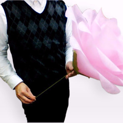 ジャイアントフラワー ローズL ピンク　Giant Flower 花径約45cm　結婚式　アニバーサリー 6枚目の画像