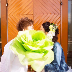 【おためし】ジャイアントフラワー ローズL ホワイト　Giant Flower 花径約45cm　結婚式　装飾　 2枚目の画像