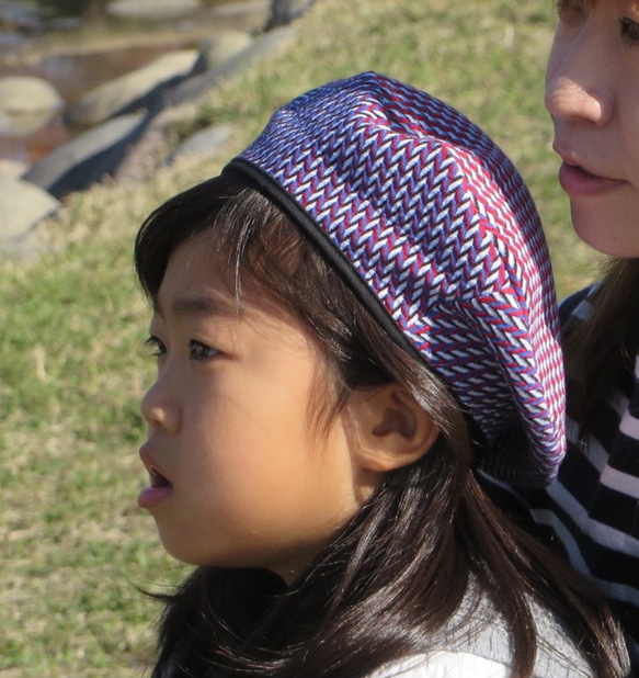 kidsサイズ単品  砂車帽 SASyaPO トリコロール 2枚目の画像