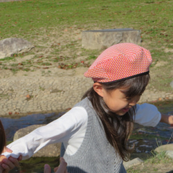 kidsサイズ単品 砂車帽 SASyaPO ストロベリーマンゴー 3枚目の画像
