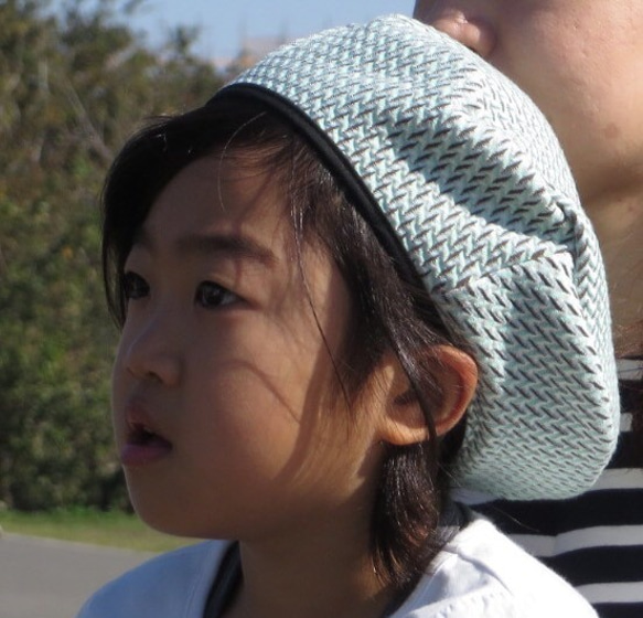 kidsサイズ単品 砂車帽 SASyaPO チョコミント 1枚目の画像