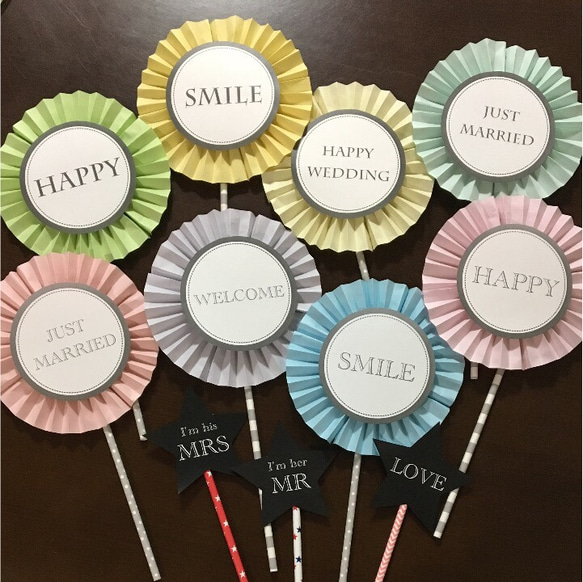結婚式♡フォトプロップス12本セット☺︎︎✩ 送料込☆結婚式 フォトプロップス セット その他オーダーメイド ee