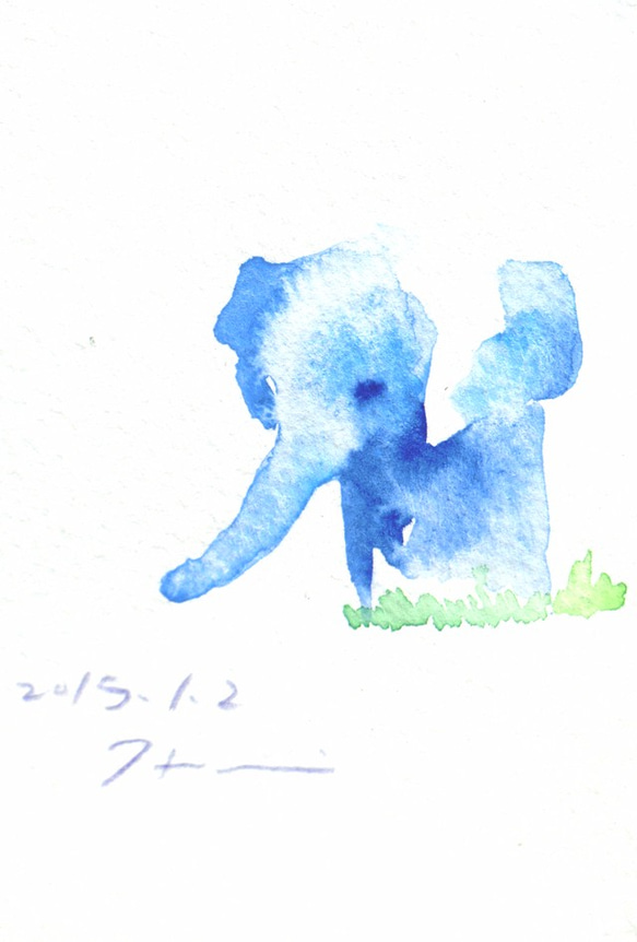 小さな水彩画～ちょっとかわいい動物たちのポストカード～（4枚セット） 3枚目の画像