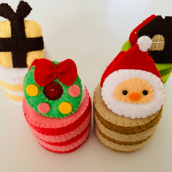 ＊フェルト おままごと＊  クリスマスケーキ フェルト おままごと＊ クリスマスケーキ